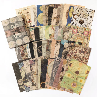 100 Sheets Vintage Material Scrapbooking Paper