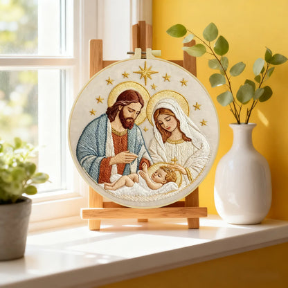 Jesus, Mary & Joseph Religion Embroidery Cross Stitch Sewing Kit