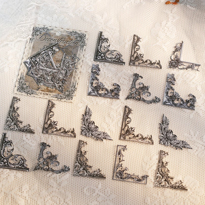 24pcs Vintage Baroque French Court Corner Scrapbooking Stickers