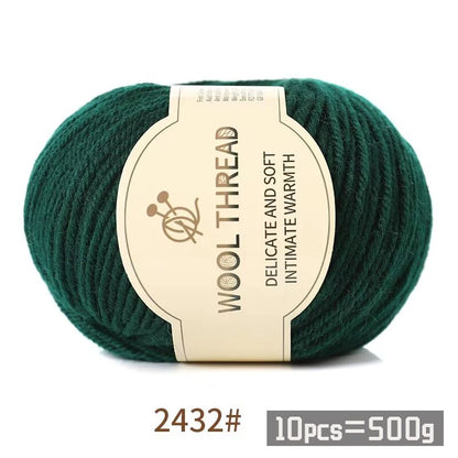 Medium Coarse Combed Alpaca Wool Yarn Balls 10 Pack
