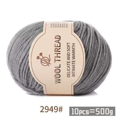 Medium Coarse Combed Alpaca Wool Yarn Balls 10 Pack