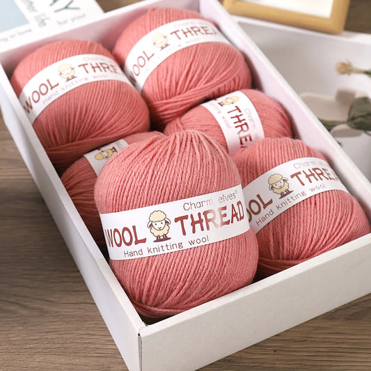 Medium Coarse Wool Yarn Balls 6 Pack