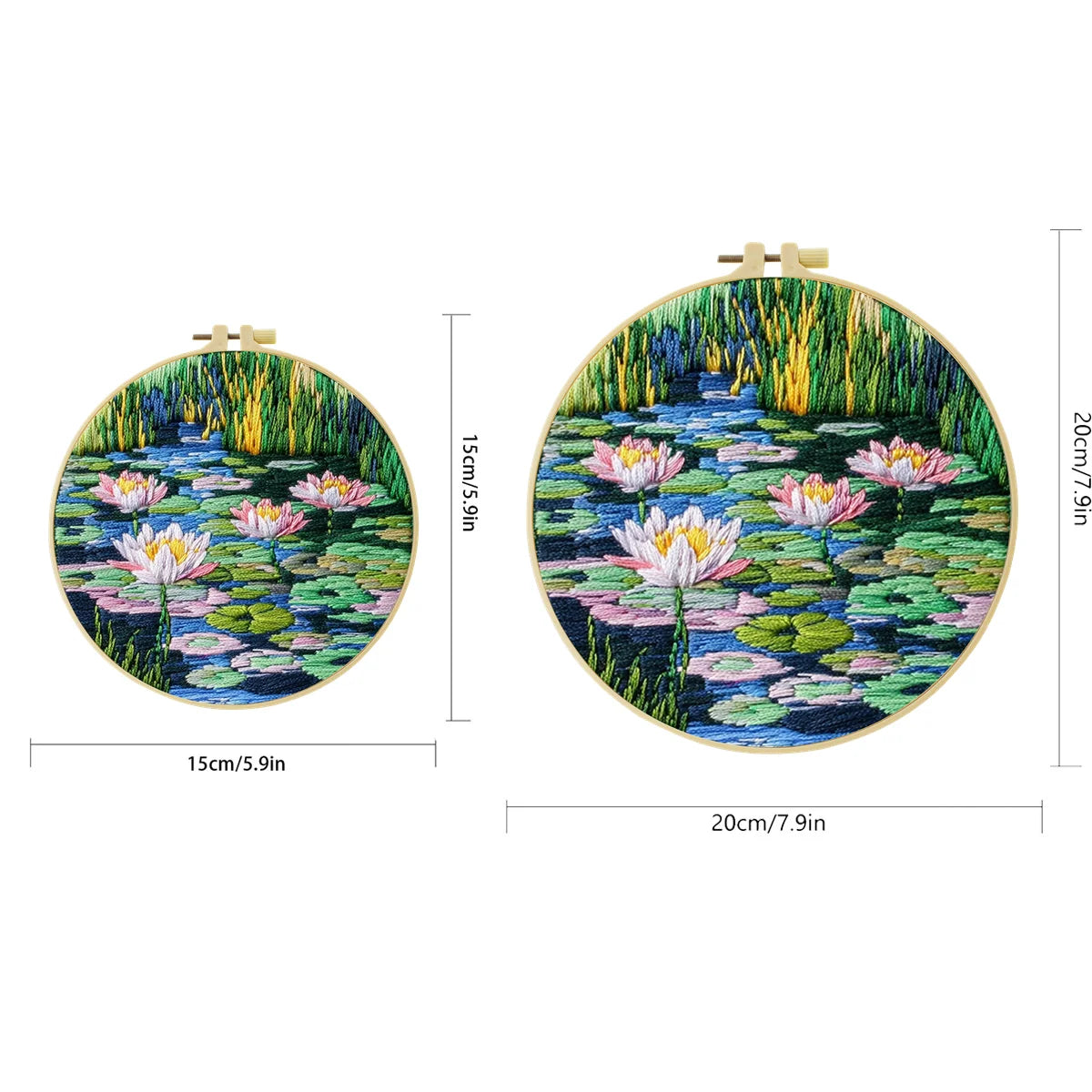 Lotus Pond Embroidery Cross Stitch Sewing Kit