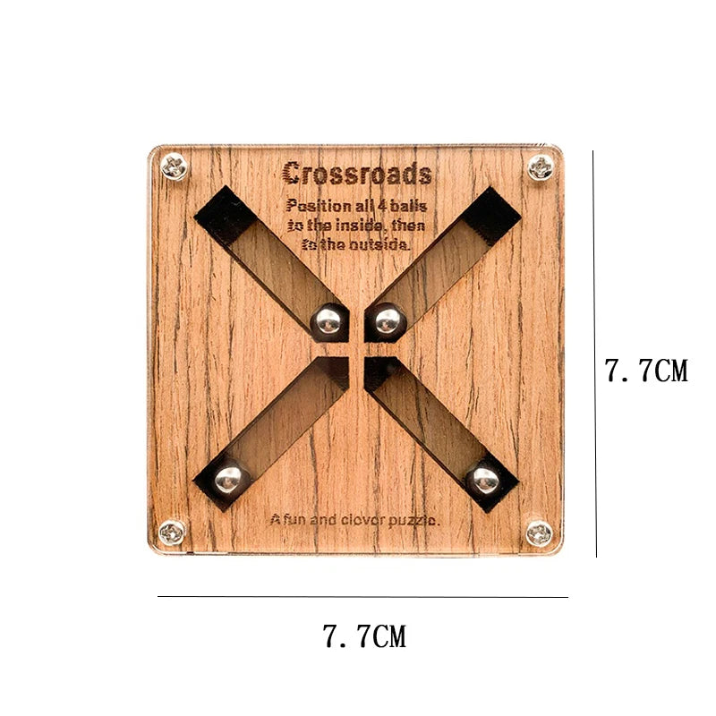 Wooden Crossroad Brain Teaser Puzzle